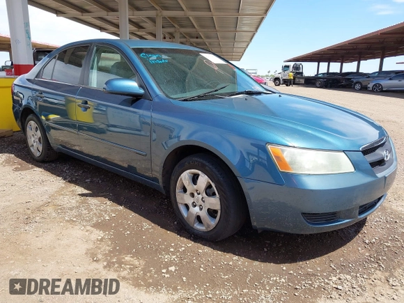 2007 Hyundai Sonata GLS with VIN 5NPET46C17H235185, listed as a IAAI auction lot 42079476 with 184,914 mi miles and . Bid and sale history available at DreamBid. Image 1.