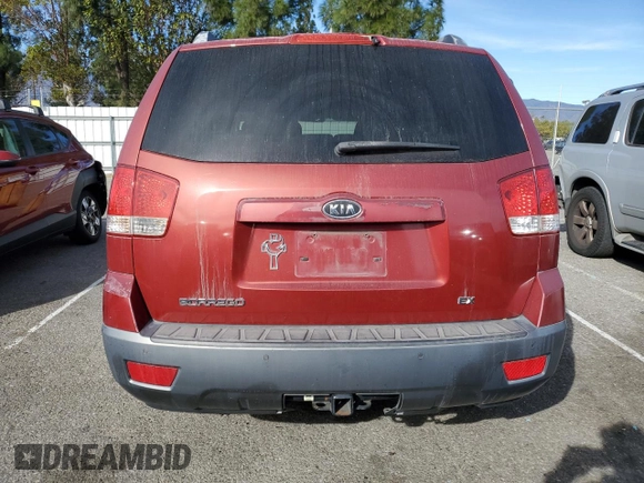 2009 Kia Borrego EX with VIN KNDJJ741795027340, listed as a Copart auction lot 89402315 with 227,298 mi miles and Salvage Title. Bid and sale history available at DreamBid. Image 6.