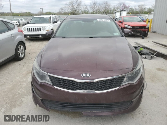 2016 Kia Optima LX with VIN 5XXGT4L35GG112238, listed as a Copart auction lot 50871945 with 155,823 mi miles and Salvage Title. Bid and sale history available at carsss.com. Image 5.