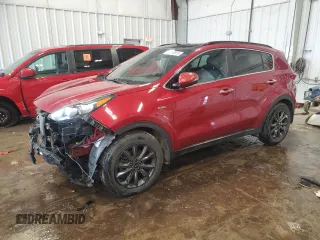 2020 Kia Sportage S with VIN KNDP6CAC1L7697410, listed as a Copart auction lot 52298895 with 60,900 mi miles and Salvage Title. Bid and sale history available at carsss.com. Image 1.
