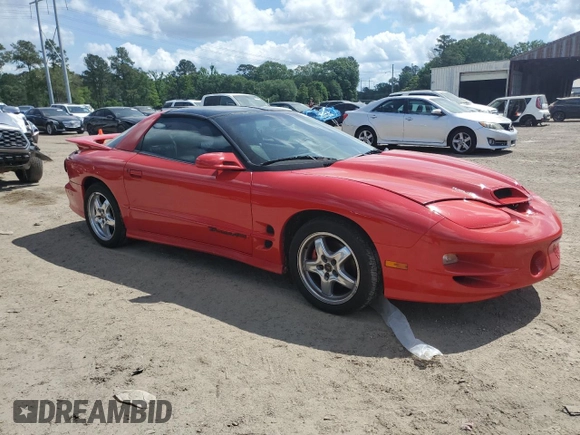 2001 Pontiac Firebird Formula with VIN 2G2FV22G612132427, listed as a Copart auction lot 54536115 with 106,441 mi miles and Salvage title. Bid and sale history available at DreamBid. Image 4.