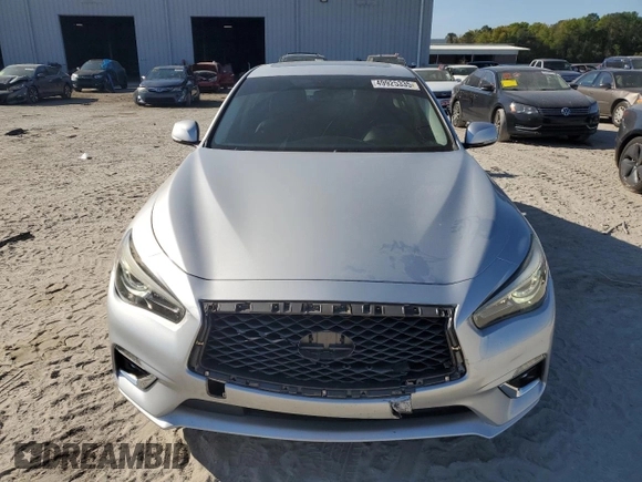 2019 Infiniti Q50 Signature Edition with VIN JN1EV7AP7KM518388, listed as a Copart auction lot 49925335 with 78,458 mi miles and Salvage Title. Bid and sale history available at DreamBid. Image 5.