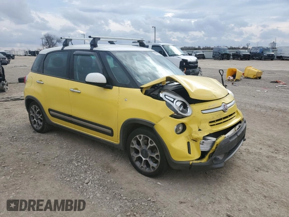 2014 FIAT 500L Trekking with VIN ZFBCFADH3EZ004146, listed as a Copart auction lot 86644234 with Not Provided miles and Salvage Title. Bid and sale history available at DreamBid. Image 4.