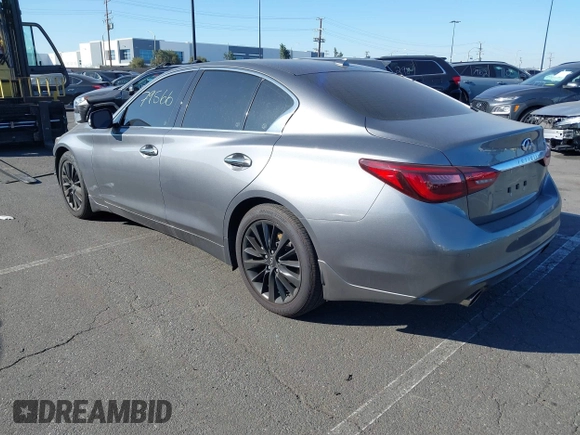 2024 Infiniti Q50 Luxe with VIN JN1EV7BP4RM601527, listed as a IAAI auction lot 41479566 with 1,588 mi miles and . Bid and sale history available at DreamBid. Image 3.