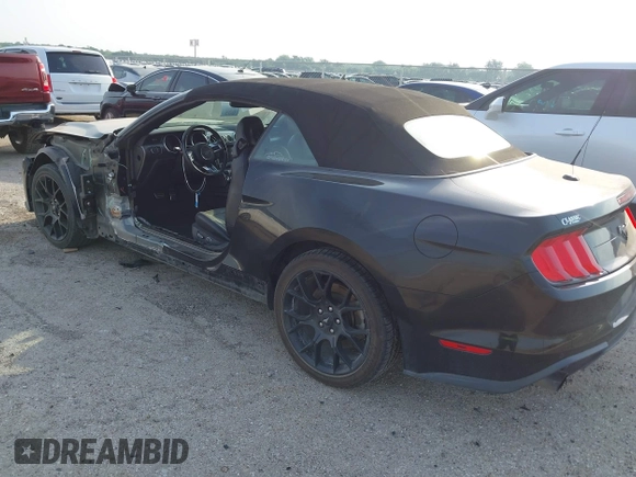 2018 Ford Mustang EcoBoost Premium with VIN 1FATP8UH2J5175707, listed as a IAAI auction lot 42237355 with 88,609 mi miles and . Bid and sale history available at DreamBid. Image 3.