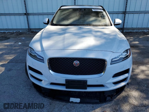 2018 Jaguar F-Pace 35t Prestige with VIN SADCK2EV7JA261102, listed as a Copart auction lot 76942774 with 58,955 mi miles and Salvage title. Bid and sale history available at DreamBid. Image 5.