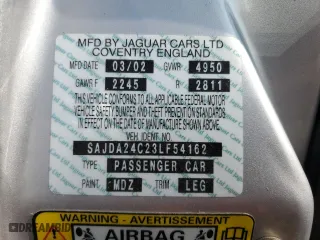 2003 Jaguar XJ VDP with VIN SAJDA24C23LF54162, listed as a Copart auction lot 68373954 with 0 mi miles and Salvage Title. Bid and sale history available at carsss.com. Image 12.