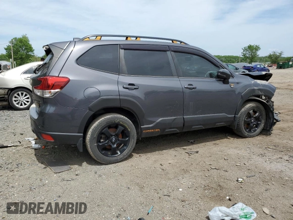 2022 Subaru Forester Wilderness with VIN JF2SKAMC4NH429911, listed as a Copart auction lot 56545185 with 45,248 mi miles and Salvage title. Bid and sale history available at DreamBid. Image 3.