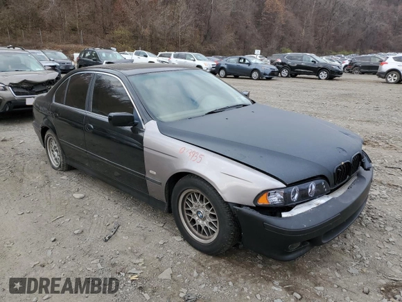 2001 BMW 5 Series 525iA with VIN WBADT43451GX26876, listed as a Copart auction lot 81633584 with 143,136 mi miles and Salvage Title. Bid and sale history available at carsss.com. Image 4.