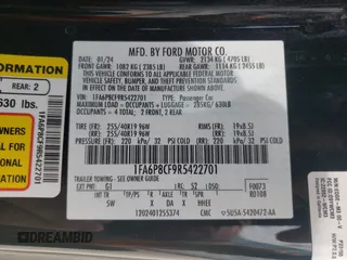 2024 Ford Mustang GT with VIN 1FA6P8CF9R5422701, listed as a Copart auction lot 53129985 with 11,027 mi miles and Clean title. Bid and sale history available at DreamBid. Image 12.