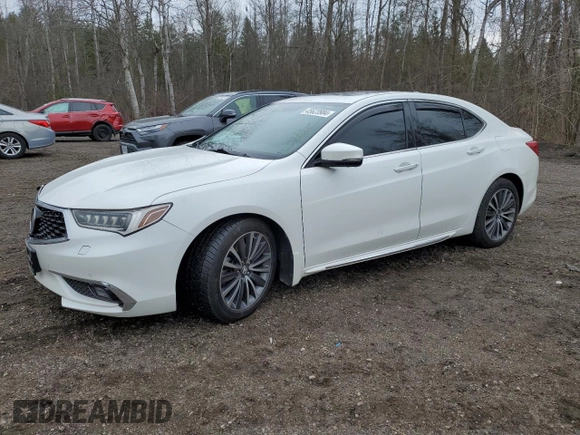 2018 Acura TLX w/Advance Pkg with VIN 19UUB3F78JA800267, listed as a Copart auction lot 45623984 with 125,758 mi miles and Salvage Title. Bid and sale history available at carsss.com. Image 1.