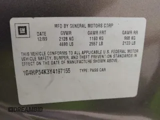 2000 Buick LeSabre Custom с VIN 1G4HP54K3Y4197155, выставлен на аукционе IAAI как лот 42350480 с пробегом 216 621 миль миль и . История ставок и продаж доступна на DreamBid. Изображение 9.