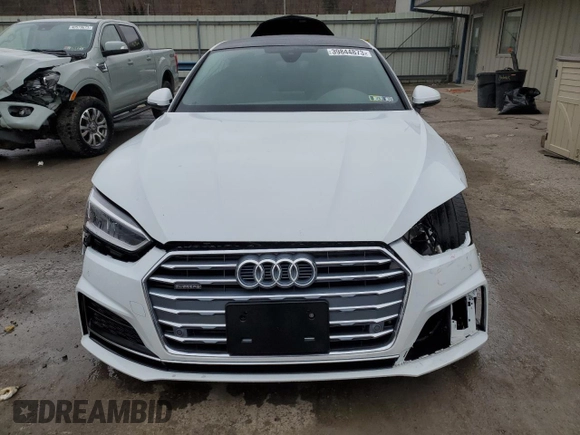 2018 Audi A5 Sportback Premium Plus with VIN WAUENCF54JA011636, listed as a Copart auction lot 39844873 with 98,266 mi miles. Bid and sale history available at carsss.com. Image 5.