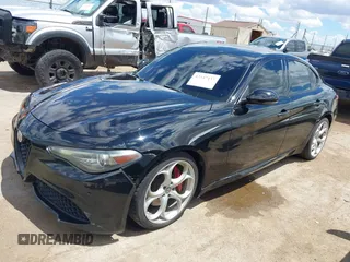 2019 Alfa Romeo Giulia Ti Sport with VIN ZARFAMBN5K7608927, listed as a IAAI auction lot 42347437 with 54,276 mi miles and . Bid and sale history available at DreamBid. Image 2.