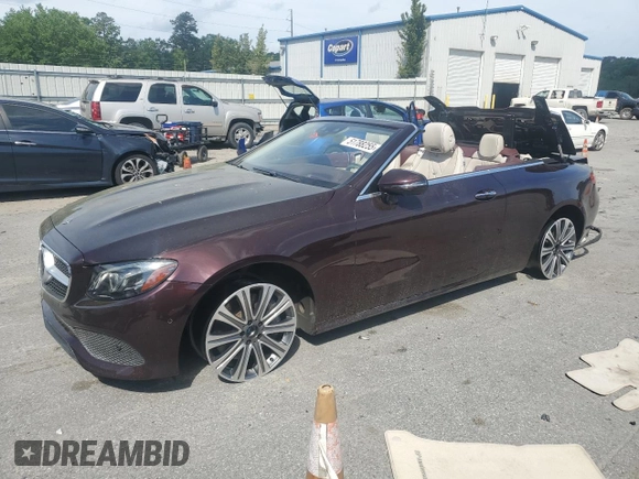 2018 Mercedes-Benz E 400 with VIN WDD1K6GB5JF023528, listed as a Copart auction lot 51788255 with 60,605 mi miles and Salvage title. Bid and sale history available at DreamBid. Image 1.