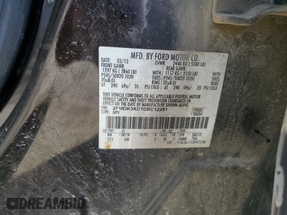 2013 Ford Edge Limited z VIN 2FMDK3KC1DBC12281, wystawiony jako Copart lot #48559475 z przebiegiem 204 230 mil mil oraz Szkoda całkowita • Salvage title. Historia ofert i sprzedaży dostępna na DreamBid. Obrazek 15.