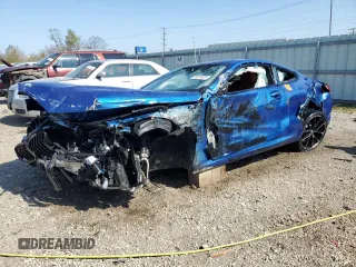 2019 BMW 8 Series M850i xDrive with VIN WBABC4C58KBU96586, listed as a Copart auction lot 55879625 with Not provided miles and Salvage title. Bid and sale history available at DreamBid. Image 1.