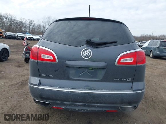 2014 Buick Enclave Leather with VIN 5GAKVBKD2EJ233953, listed as a IAAI auction lot 41658900 with 63,728 mi miles and . Bid and sale history available at DreamBid. Image 16.