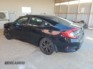 2020 Honda Civic Sedan Sport with VIN 19XFC2F87LE214442, listed as a Copart auction lot 41926545 with 37,105 mi miles and Salvage Title. Bid and sale history available at carsss.com. Image 2.