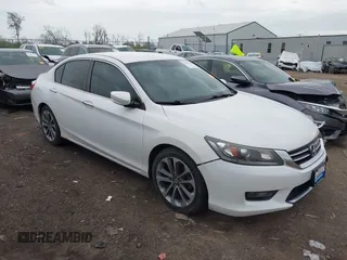 2015 Honda Accord Sport with VIN 1HGCR2F50FA050189, listed as a IAAI auction lot 42079584 with 107,664 mi miles and . Bid and sale history available at DreamBid. Image 1.