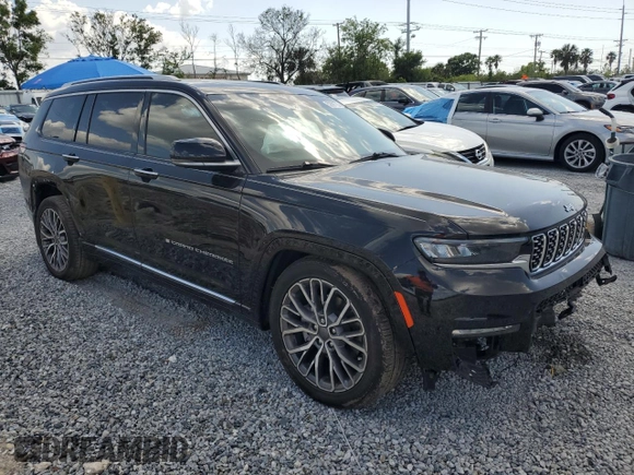 2023 Jeep Grand Cherokee Summit Reserve with VIN 1C4RJKEG5P8853916, listed as a Copart auction lot 52691735 with 18,899 mi miles and Salvage title. Bid and sale history available at DreamBid. Image 4.