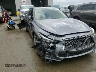 2020 Infiniti Q50 Pure with VIN JN1EV7AP9LM205019, listed as a Copart auction lot 51113905 with 56,243 mi miles and Salvage Title. Bid and sale history available at carsss.com. Image 13.