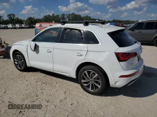 2021 Audi Q5 Premium Plus with VIN WA1BAAFY1M2041783, listed as a Copart auction lot 48196285 with 0 mi miles and Salvage Title. Bid and sale history available at carsss.com. Image 2.