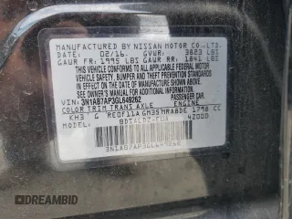 2016 Nissan Sentra SR with VIN 3N1AB7AP3GL649262, listed as a Copart auction lot 43995405 with 191,342 mi miles and Salvage Title. Bid and sale history available at DreamBid. Image 13.