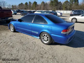 2000 Honda Civic Si with VIN 1HGEM1159YL048263, listed as a Copart auction lot 41897165 with 161,608 mi miles and Salvage Title. Bid and sale history available at carsss.com. Image 2.