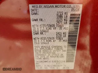2018 Nissan Pathfinder SL with VIN 5N1DR2MM5JC665004, listed as a Copart auction lot 48558805 with 86,758 mi miles and Salvage Title. Bid and sale history available at carsss.com. Image 15.