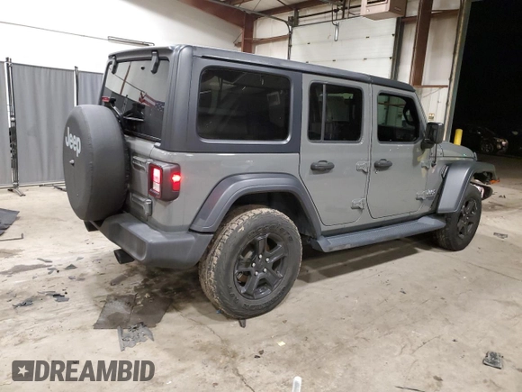 2020 Jeep Wrangler Unlimited Willys with VIN 1C4HJXDG3LW166868, listed as a Copart auction lot 84815154 with 66,640 mi miles and Salvage title. Bid and sale history available at DreamBid. Image 3.