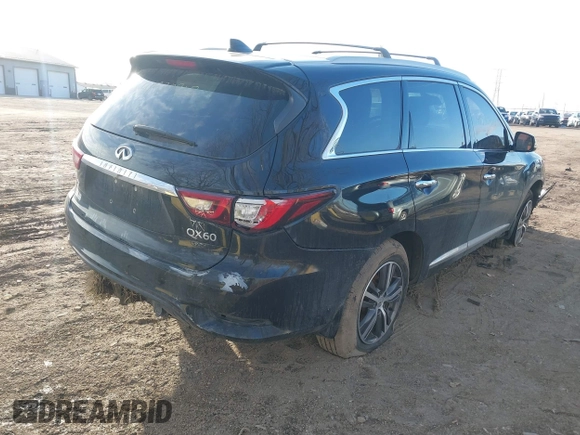 2019 Infiniti QX60 Pure with VIN 5N1DL0MM9KC555631, listed as a IAAI auction lot 41530910 with 83,351 mi miles and . Bid and sale history available at DreamBid. Image 4.