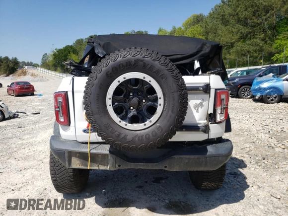 2021 Ford Bronco with VIN 1FMEE5DP2MLA87380, listed as a Copart auction lot 48751495 with 39,568 mi miles and Salvage Title. Bid and sale history available at DreamBid. Image 6.