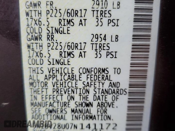 2007 Nissan Quest SE with VIN 5N1BV28U07N141172, listed as a Copart auction lot 70747794 with 210,409 mi miles and Salvage Title. Bid and sale history available at carsss.com. Image 15.