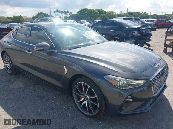 2020 Genesis G70 3.3T with VIN KMTG34LE8LU050941, listed as a IAAI auction lot 41676221 with 36,528 mi miles and . Bid and sale history available at DreamBid. Image 1.