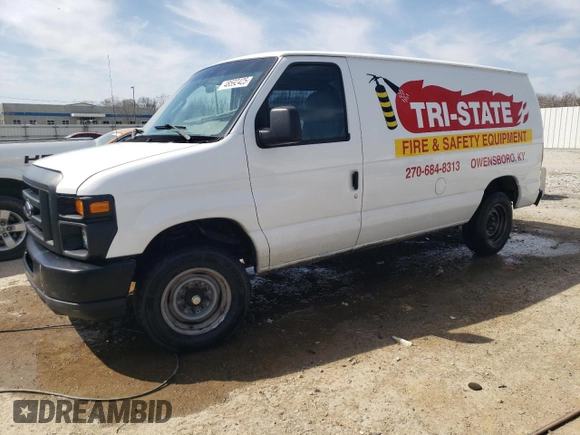 2008 Ford Econoline Cargo Commercial with VIN 1FTNE14W88DA08069, listed as a Copart auction lot 48592425 with 198,699 mi miles and Salvage title. Bid and sale history available at DreamBid. Image 1.