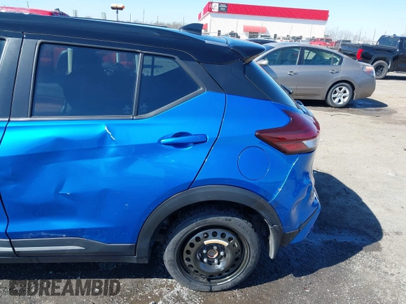 2021 Nissan Kicks SR with VIN 3N1CP5DV3ML561218, listed as a IAAI auction lot 41691829 with 99,361 mi miles. Bid and sale history available at carsss.com. Image 17.