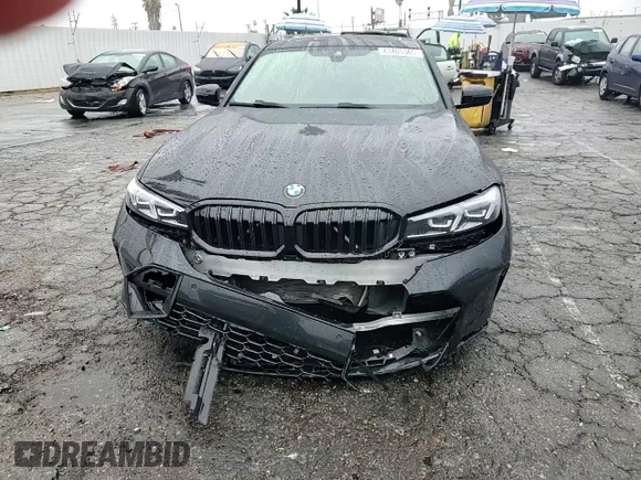 2023 BMW 3 Series 330i with VIN 3MW69FF02P8D60443, listed as a Copart auction lot 43405365 with 0 mi miles and Salvage Title. Bid and sale history available at carsss.com. Image 10.