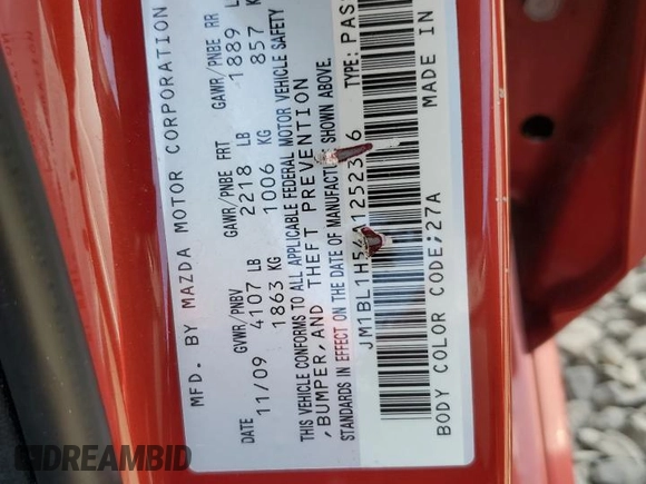 2010 Mazda 3 S Sport z VIN JM1BL1H54A1252366, wystawiony jako Copart lot #54564255 z przebiegiem 99 684 mil mil oraz Szkoda całkowita • Salvage title. Historia ofert i sprzedaży dostępna na DreamBid. Obrazek 12.