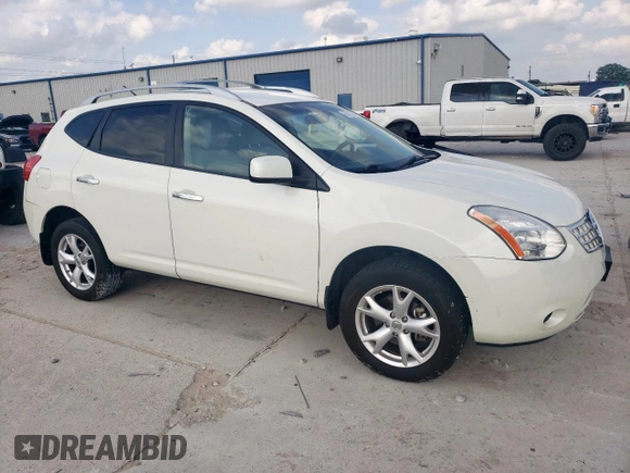 2010 Nissan Rogue S with VIN JN8AS5MT2AW009933, listed as a Copart auction lot 55039255 with 73,197 mi miles and Salvage Title. Bid and sale history available at DreamBid. Image 4.