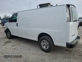 2019 GMC Savana Cargo Van with VIN 1GTW7AFGXK1348515, listed as a Copart auction lot 43860155 with 202,157 mi miles and Salvage Title. Bid and sale history available at carsss.com. Image 2.