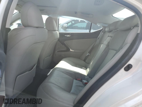 2007 Lexus IS 250 z VIN JTHBK262272037197, wystawiony jako Copart lot #56546425 z przebiegiem 70 806 mil mil oraz Szkoda całkowita • Salvage title. Historia ofert i sprzedaży dostępna na DreamBid. Obrazek 10.