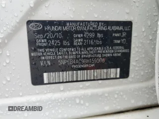 2011 Hyundai Sonata GLS with VIN 5NPEB4AC9BH159508, listed as a Copart auction lot 51783535 with 200,556 mi miles and Clean Title. Bid and sale history available at carsss.com. Image 12.