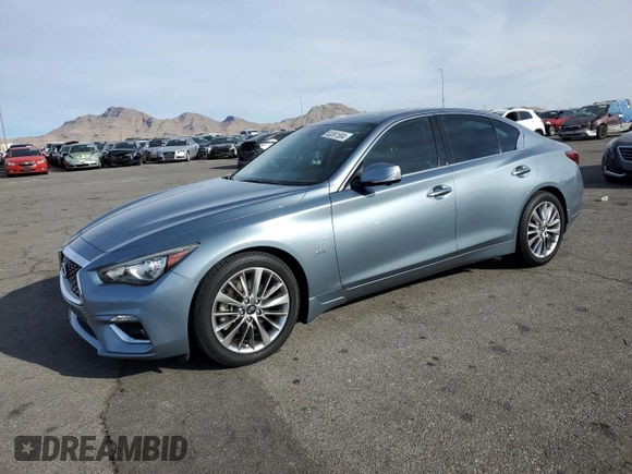 2018 Infiniti Q50 Sport with VIN JN1EV7AP3JM360338, listed as a Copart auction lot 83361504 with 47,008 mi miles and Salvage Title. Bid and sale history available at carsss.com. Image 1.