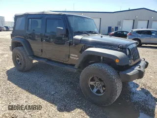 2017 Jeep Wrangler Unlimited Sport with VIN 1C4BJWDG2HL691946, listed as a Copart auction lot 53436415 with 75,700 mi miles and Salvage Title. Bid and sale history available at carsss.com. Image 4.