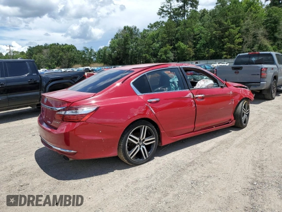 2016 Honda Accord Sport with VIN 1HGCR2F51GA145684, listed as a Copart auction lot 62077595 with 94,637 mi miles and Salvage title. Bid and sale history available at DreamBid. Image 3.