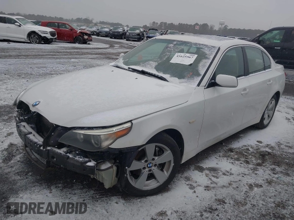 2007 BMW 5 Series 530xi with VIN WBANF73557CU28415, listed as a IAAI auction lot 41625567 with 191,140 mi miles and . Bid and sale history available at carsss.com. Image 17.