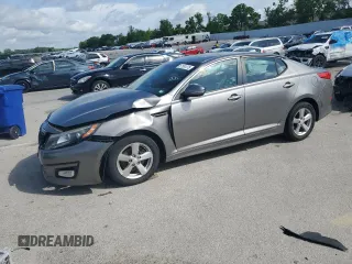 2014 Kia Optima LX with VIN 5XXGM4A71EG350443, listed as a Copart auction lot 57591275 with 141,422 mi miles and Salvage title. Bid and sale history available at DreamBid. Image 1.