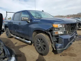 2021 Chevrolet Silverado 1500 Custom with VIN 1GCPYBEH8MZ116002, listed as a Copart auction lot 46158675 with 106,535 mi miles and Salvage Title. Bid and sale history available at DreamBid. Image 4.