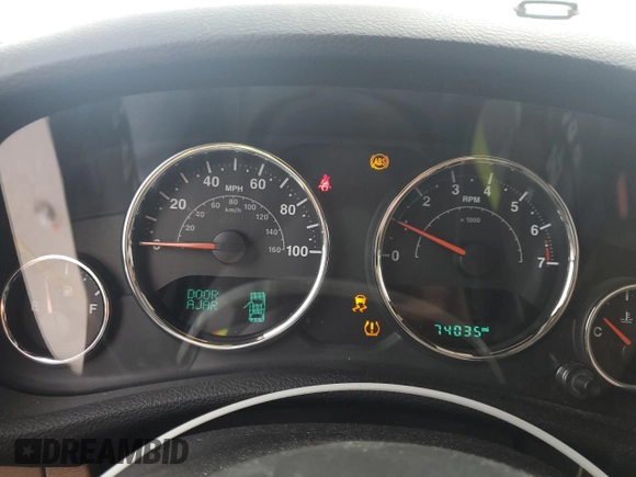 2017 Jeep Wrangler Unlimited Sahara with VIN 1C4BJWEG9HL633296, listed as a Copart auction lot 61387685 with 74,035 mi miles and Salvage title. Bid and sale history available at DreamBid. Image 9.
